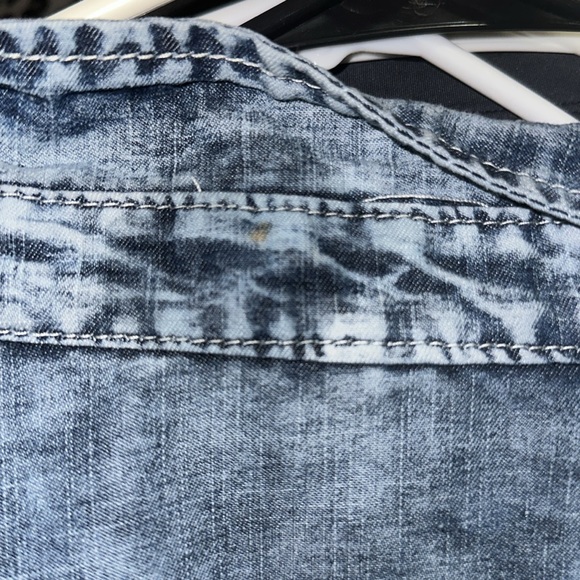 GENTLY WORN DENIM & RIVETS BLUE DENIM SHIRT JACKET WOMENS XL - Picture 7 of 7